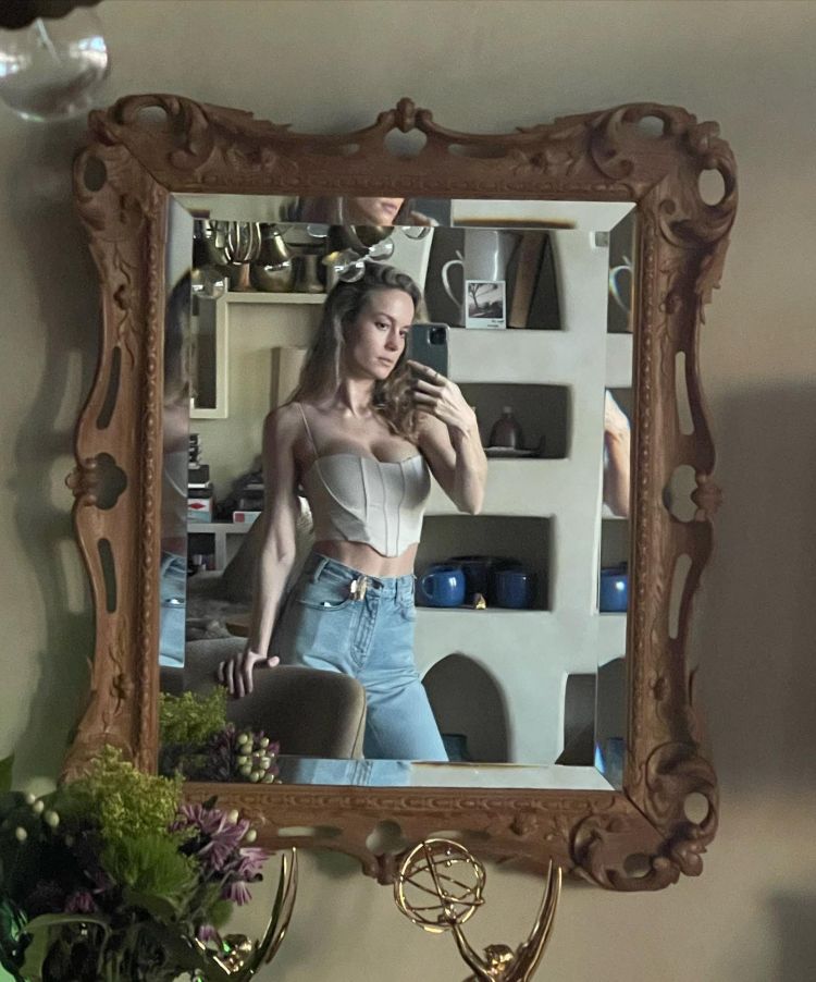Brie Larson Sexy Mirror Selfie
